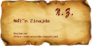 Nán Zinajda névjegykártya